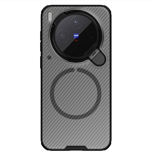 Image of Nillkin Case for Vivo X300 Pro (6.78 inch Inch) CamShield Prop Magnetic Flip Style Lens Camera Protect Mobile Holder TPU + PC (Clear Version) (Trans-Black)