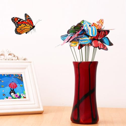 Attuslla 150 Butterfly Decoration Stakes, 5 Size Butterfly Stakes 3D Garden Butterfly Ornaments - Image 3