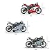 MING YING 66 Pull Back Motorcycle Model - 1:12 Scale Toy Motorcycle,Motorcycle Toy with Light and Music for Children Boys and Girls (Silver)