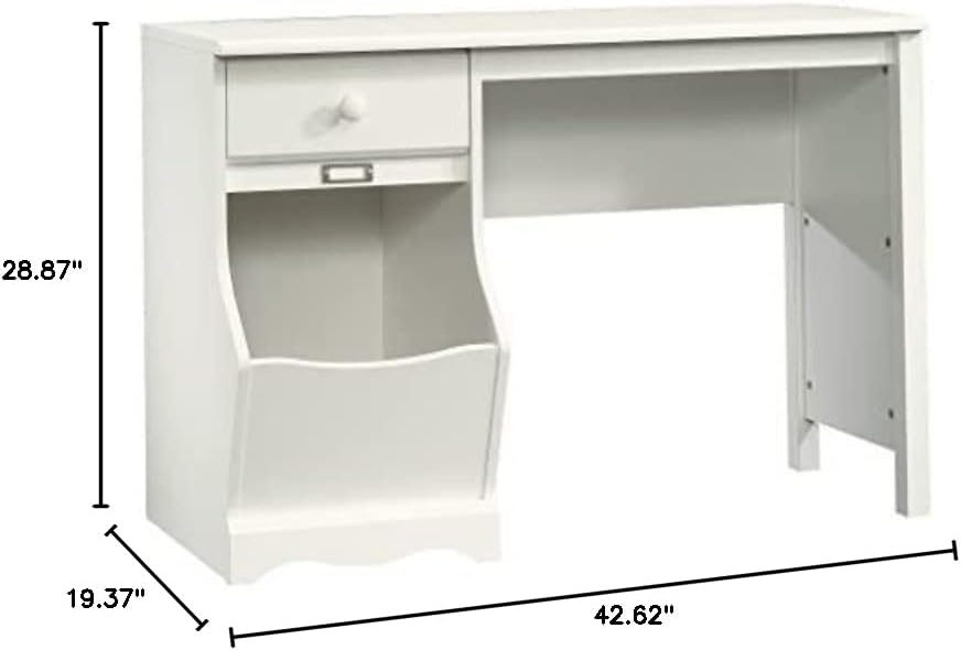 Sauder Pogo Desk, Soft White finish