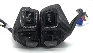 Motorcycle Handlebar Switch Carbon Fiber Motorcycle Handlebar Control Switch Assembly For MSM NMAX Handlebar Headlight Through Switch