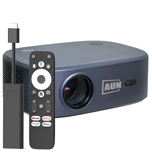 Image of Certified 4K GTVS + AUN Q11 Max Projector 4K Ultra HD, Official Dolby Digital Plus, 32000 Lumen, Dual HDMI - ARC, Native 1080p, Fully Automatic Focus, YouTube, Hotstar Prime, AUN Projector for Room