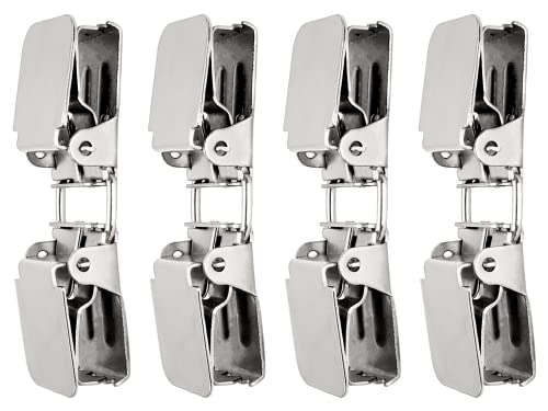 Double Rug Clips (4 Pcs per Pack) for Hanging Carpets, Rugs and Quilts from Wise LINKERS