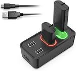 Xbox Series X|S Controller Battery Pack, 2x800mAh USB Rechargeable Controller Battery Charger Station Kit with Led Indicator for Xbox One/S/X/Elite/Series S/X