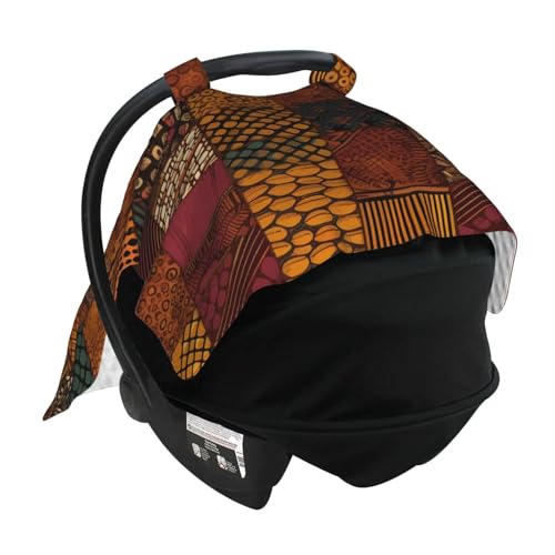 Housse de siège auto bébé en patchwork africain multi-usage pour poussette