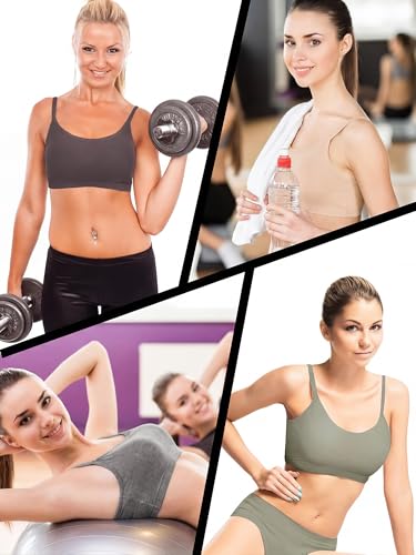 Image of Blulu 3 /6 Pieces Mini Camisole Bra Wireless Padded Bra Sport Cami Bralette with Adjustable Straps for Women Girls