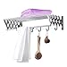 Produktbild Riyyow Wäscheständer, an der Wand befestigten Wäschetrockner Wäscherei Hanger Faltwand Garderobe Hauptspeicherorganisator Platzsparer Handtuchhalter Schiene mit Haken (Size : 90Cm)