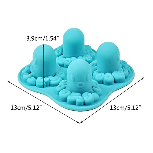 Molde de silicona para hielo forma de pulpo miniatura 2