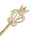 Colaxi Rhinestone Scepter Cosplay Dress up Fairy Party Scepter for Halloween Masquerade, Gold
