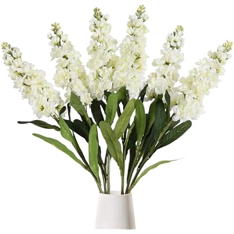 IPOPU 6PCS White Snapdragon Flowers Cover