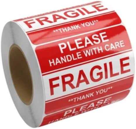 High Quality Fragile Stickers 550pcs Roll 5x7.6cm Handle With Care