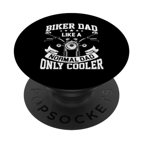 Biker Dad Motorcycle Festa del papà Design per papà papà PopSockets PopGrip Intercambiabile