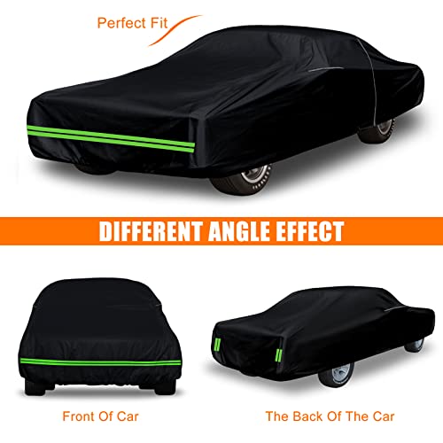 Image of Waterproof Car Cover Compatible with Chevrolet Monte Carlo LS /SS 1978-1988, 210T All Weather Classic Car Covers with Zipper Door & Lock for Snow Rain Protection