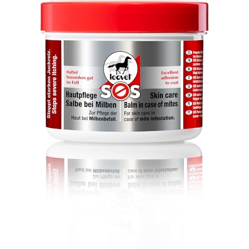 Leovet SOS Unguento per la Cura della Pelle contro gli Acari | 150 ml | Unguento per Cavalli | Per la Cura Detergente della Pelle Stressata da Infestazioni di Acari e Parassiti | In caso di Prurito