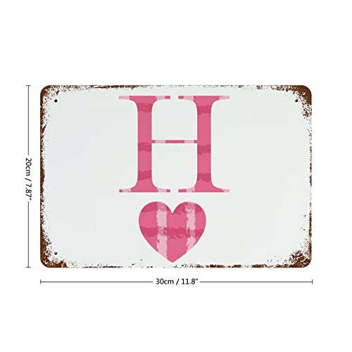 Plaque décorative de Saint-Valentin : panneau en métal rustique durable 30x45cm - 3