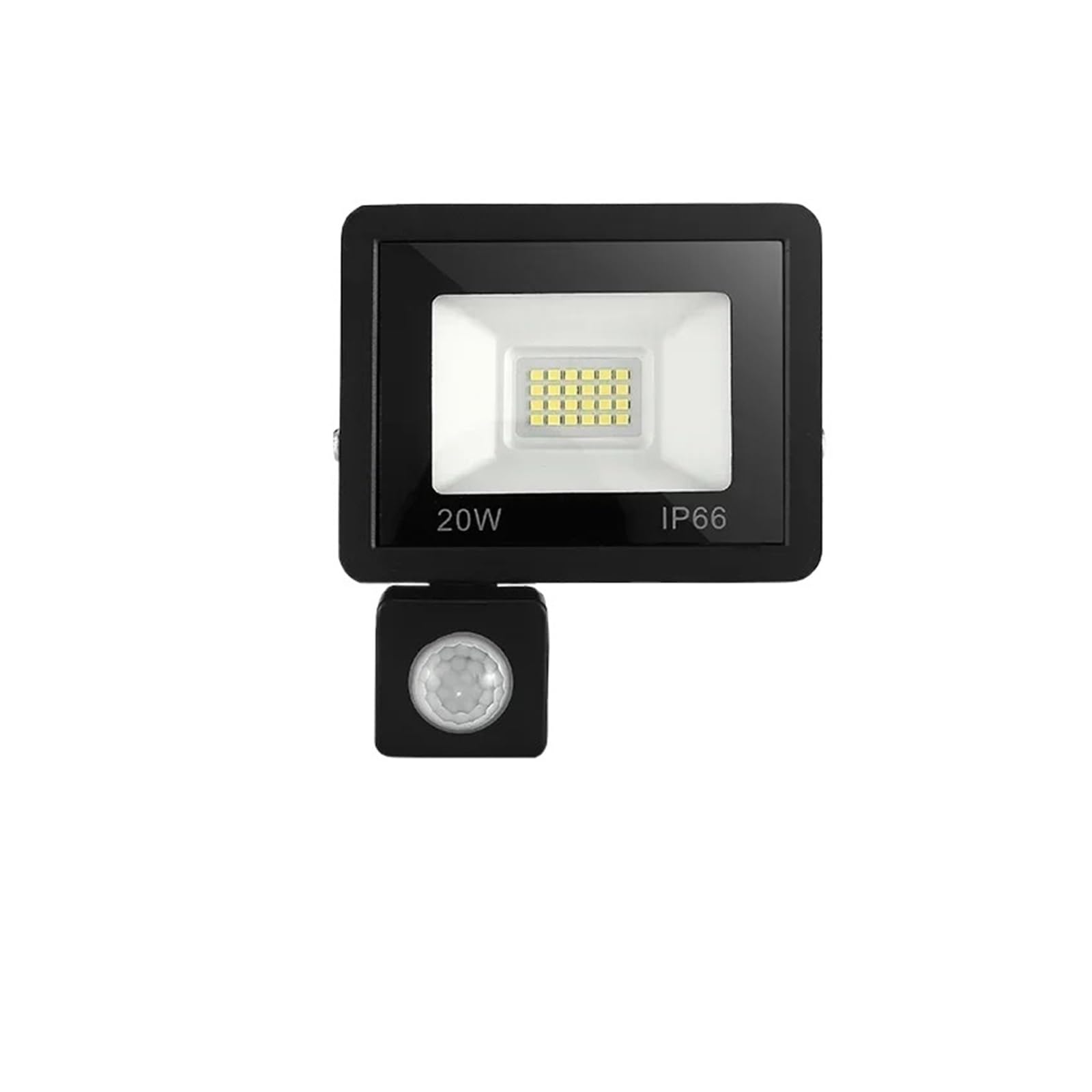 LLOOPK LED Flood Light, 10W-150W PIR Mot Sensor Led Floodlights Ip66 Waterproof Hanging Outdoor Wall Lamp Floodlight Light(White Light,20W)