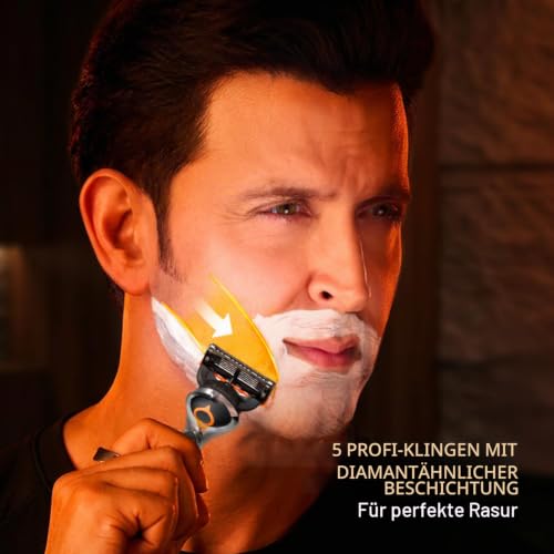 Gillette Fusion5 ProGlide Handrasierer Herren, 1 Rasierer + 1 Ersatzklinge, FlexBall Griff, 5 diamantbeschichtete Klingen… – Ansicht 4