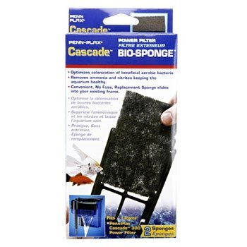Penn Plax Cascade 300 Power Filter Replacement Bio-Sponge 2-Pack