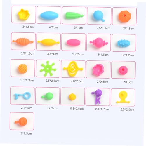 Cuentas de plástico UKCOCO con caja portátil para hacer pulseras 3