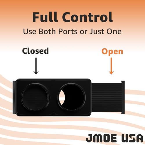 Image of Jmoe USA 2.5 Inch Shop Vac Y Connector Splitter With Individual Blast Gates | Dust Collection Hose Splitter | Fits Ridgid, Craftsman, and Most Wet Dry Vacuums | PATENT PENDING