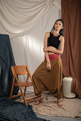 The Veshti Company Women's Premium Loose Baggy Bohemian Yoga Harem Pants (Mustard) #TOP2