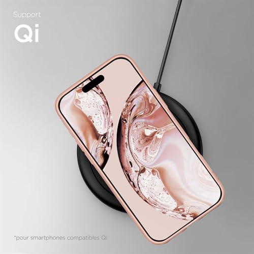 Coque silicone iPhone 17 Pro rose antichoc housse souple protection camera - 5