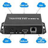 EXVIST H.265 1080P PoE HDMI koder wideo z gniazdem na kartę SD maks. 128G DDNS HTTP RTMP RTSP SRT TS UDP Compatible with ONV/HK do IPTV Live Streaming do YouTube, Facebook, Vimeo itp.