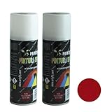  Paintusa - Pack de 2 botes de pintura en spray rojo oscuro A05 200 ml