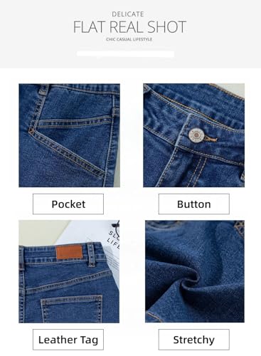 Image of Shasmi Women's High Waisted Stretch Denim Shorts - Platinum Casual Summer Jean Shorts with Pockets | Soft Breathable Cotton Blend Hot Pants for Women (Short 266)