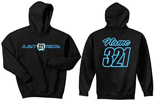 Just Ride Youth Hoodie Sweat Shirt Motocross Number Plate Custom Personalized2