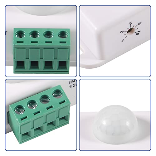 Aitiao 3 Pack Dc 12V-24V Pir Motion Sensor Switch Led Motion Function Cotroller Sensor Switch For Kitchen Pantry Closet Wardrobe Bedroom Bathroom Led Strip Light,White #TOP4