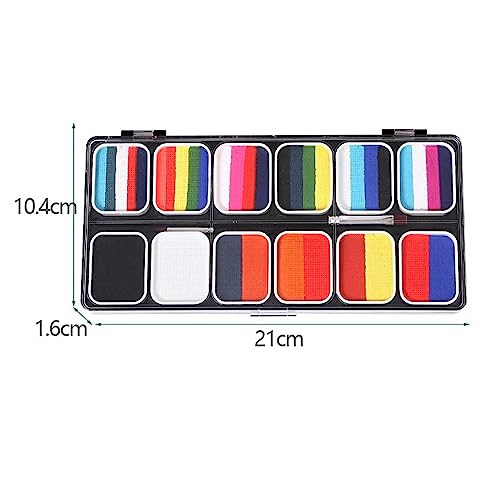 Colaxi de pintura facial e corporal 12 cores à base de água laváveis para festas conjunto de pintura