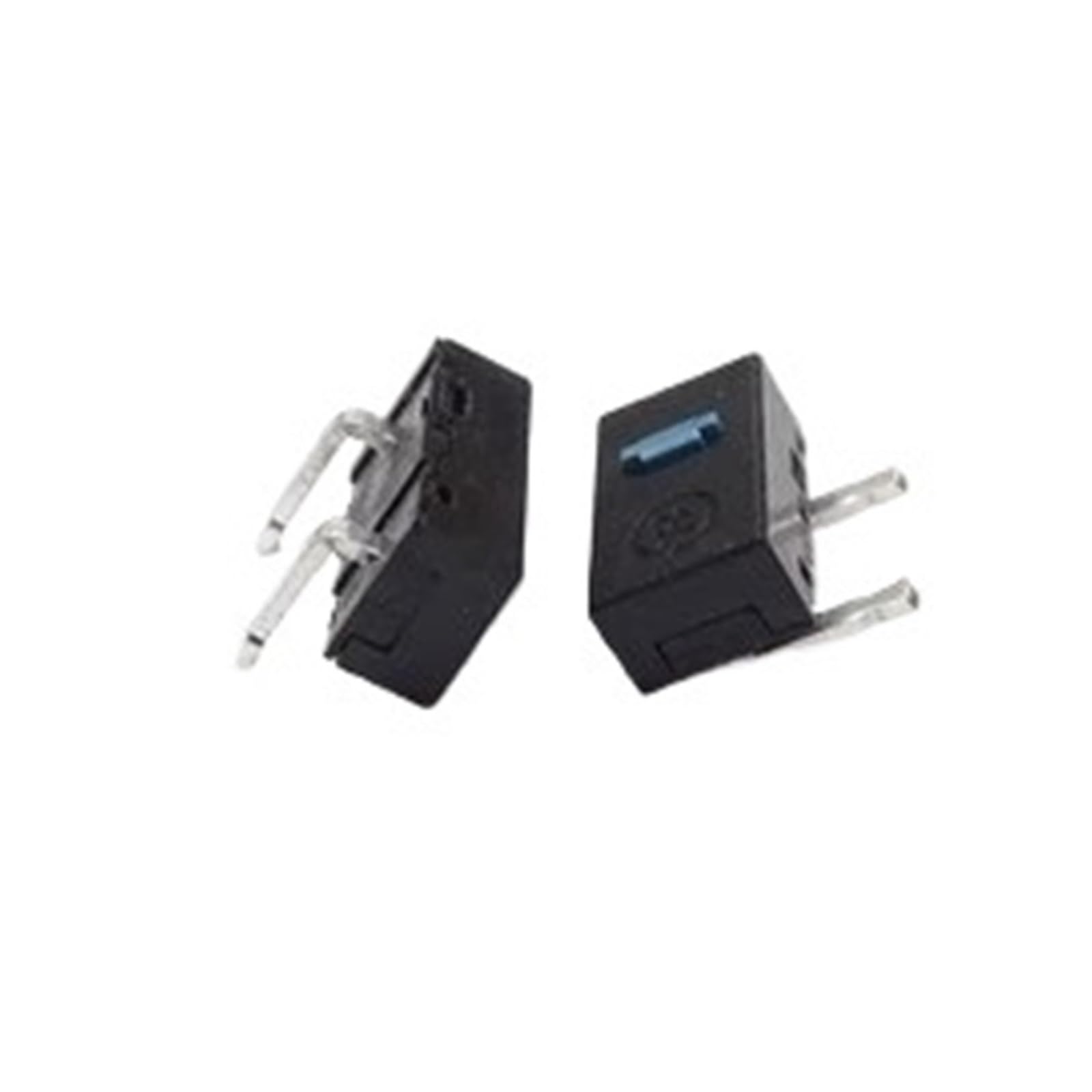 2 unids/pack interruptor izquierda derecha doblada 2 pines interruptores 5 millones de clics de por vida(Right bent blue dot)