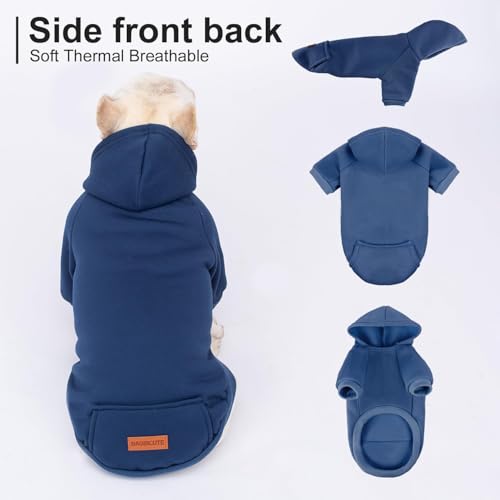 Image of 2 Pack Dog Hoodie Warm Hood Dog Sweater Cold Weather Small Dogs Sweatshirt Comfort Pet Clothes for Small Medium Dogs with Pockets Chihuahua Clothes for Male Female Girl Boy Sporty Daily Wear