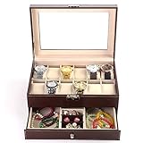 TAMAÑO DEL PRODUCTO: 30X20X13CM, cajas de reloj son los mejores para el almacenamiento de los relojes en casa en la habitación o dormitorio armarios viviente.