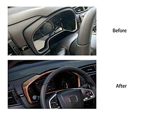 Thenice For Crv Dash Board Instrument Panel Dial Dashboard Trim Cover Frame Peach Wood Grain Interior Decoration Moulding Accessories For Honda Cr-V 2017 2018 2019 2020 2021 #TOP5