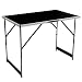 Produktbild Wohaga® Universaltisch Klapptisch Tapeziertisch Partytisch Campingtisch Multifunktionstisch Gartentisch - Aluminium, 4fach höhenverstellbar, klappbar, Schwarz/Silber