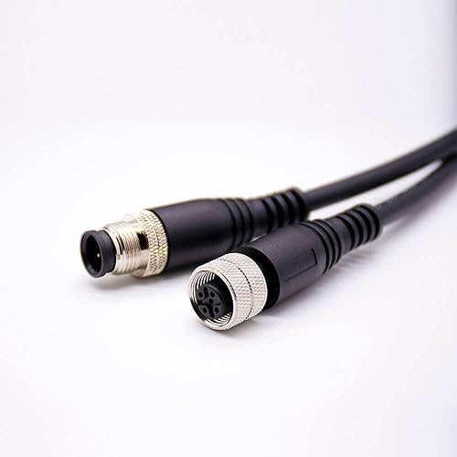 Miniatura 73 de Elecbee Conector M12 macho a doble hembra de doble extremo de cable hembra a macho M12 conector (A-Code 5 Pin recto 0.5M/1.6ft) A-Code 5 Pin