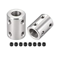 Aluminium-Wellenkupplung 5–6 Mm Bohrung – Starr, Mit M4-Schrauben, Für Motor Und Modellbau (2 Stück)