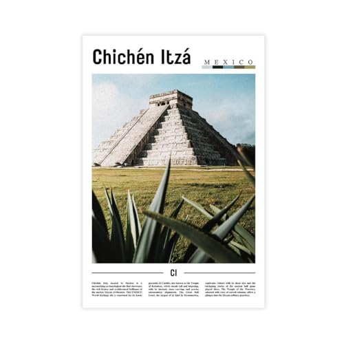 Poster Chichén Itzá Yucatán Mexico sur toile anti-reflet pour habiller un grand mur vide