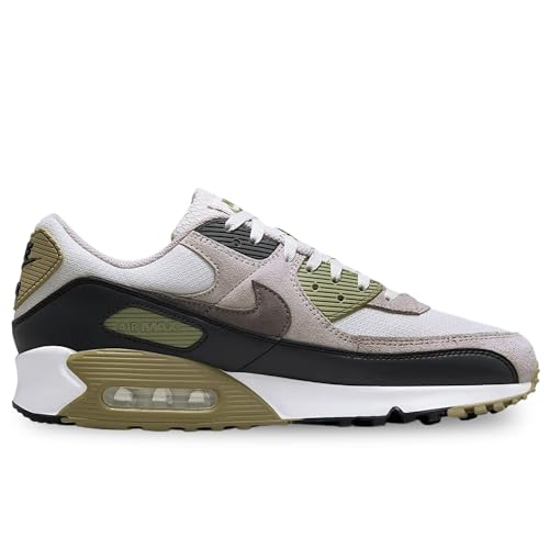 Nike Air Max 90 Men's Shoes (DM0029-011, Light Bone/Neutral Olive/College Grey/Cave Stone) Size 10.52