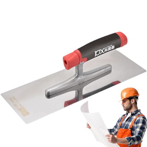 Cazzuola per cartongesso | Cazzuola piatta in acciaio inox con manico ergonomico, costruzione leggera strumento manuale per stuccatura, intonaco, finitura pavimenti