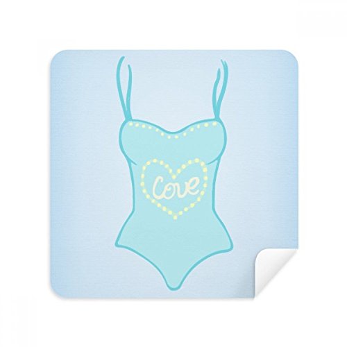 Illustration costume bleu chiffon de nettoyage lunettes de bain en suède doux 2Pcs