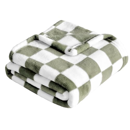 Yurhap Checkered Baby Blanket Fleece Baby Blankets for Boys, Ultra Soft Cozy Fluffy Infant Toddler Newborn Receiving Blankets for Crib Stroller,...