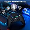VidPPluing Wireless Controller Compatible with PS5/Android/IOS/MAC/Steam Deck, Gamepad with LED Lighting/Hall Effect Trigger/Turbo/Macro/Dual Vibration/3.5mm Headset Jack/1500 mAh Battery