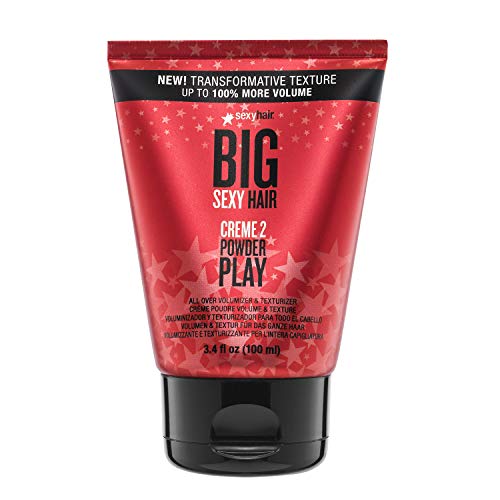 SexyHair Big Creme 2 Powder Play All Over Volumizer and Texturizer, 3.4 Fl Oz