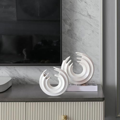 Jarrón de cerámica resistente jarrón blanco estable para mesa 5