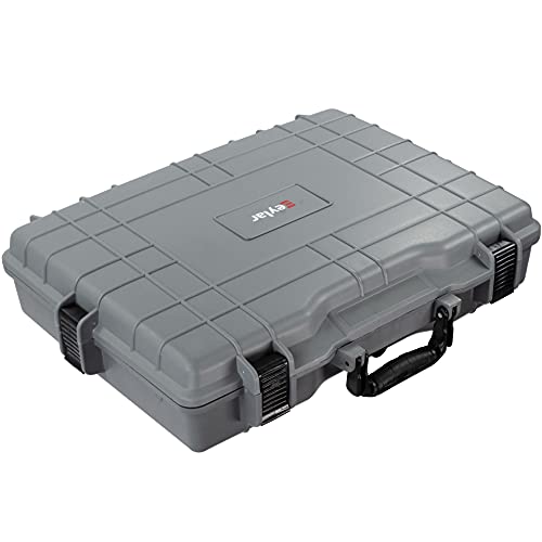 Large 22 Inch Protective, Camera, Tools, Equipment Laptop Hard Case Waterproof W/ 3 Layers Foam (Gray) #TOP6