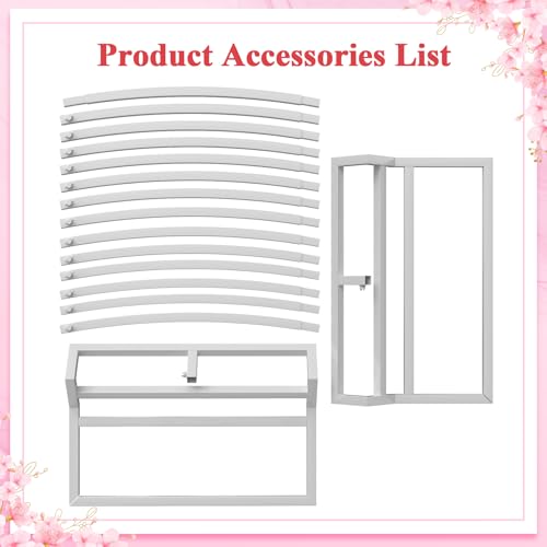 Image of Putros Round Backdrop Stand 8ft, Round Balloon Arch Stand White Circle Arch