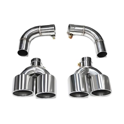 Embout d'échappement en carbone argent de luxe pour transformer le look de votre Q5 2021-2024